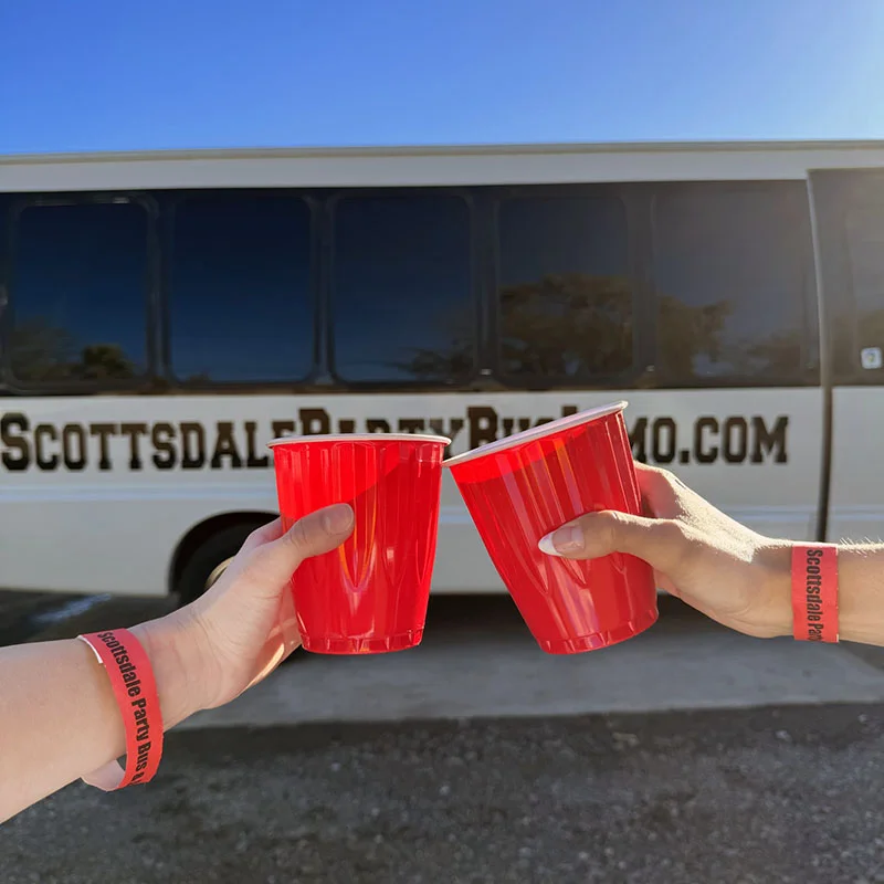 Party Bus Wristbands to unlock drink specials in Sscottsdale